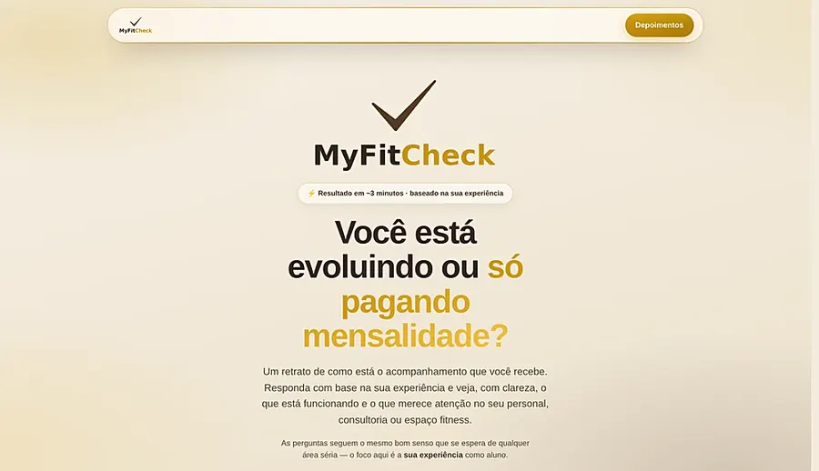 App MyFitCheck do Matheus